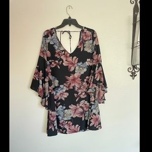 Mittoshop floral ruffle sleeve dress